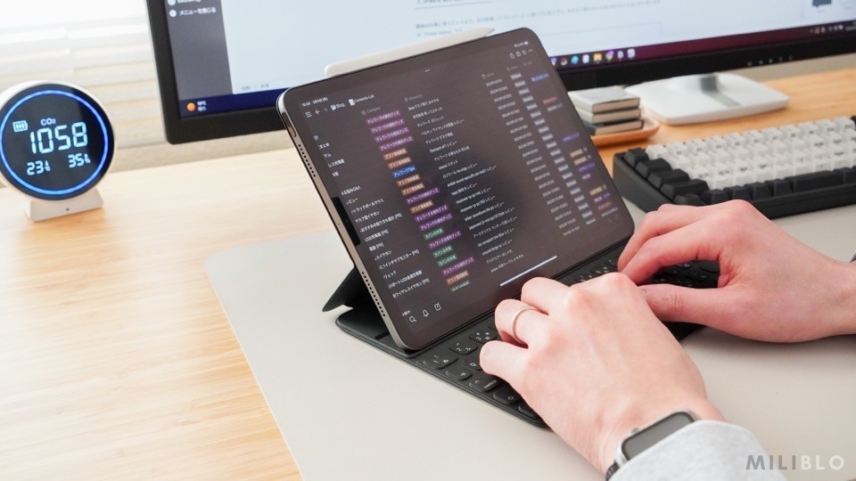iPadでNotionを使っている風景